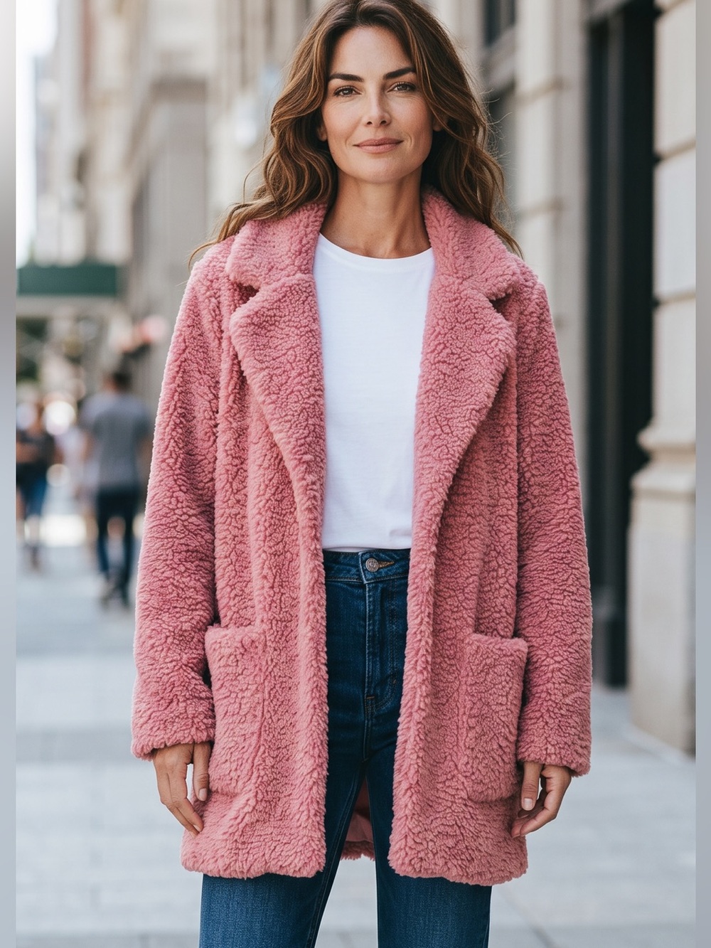 HYFVE Rosy Sherpa Patch Pocket Open Front Lined Jacket Small